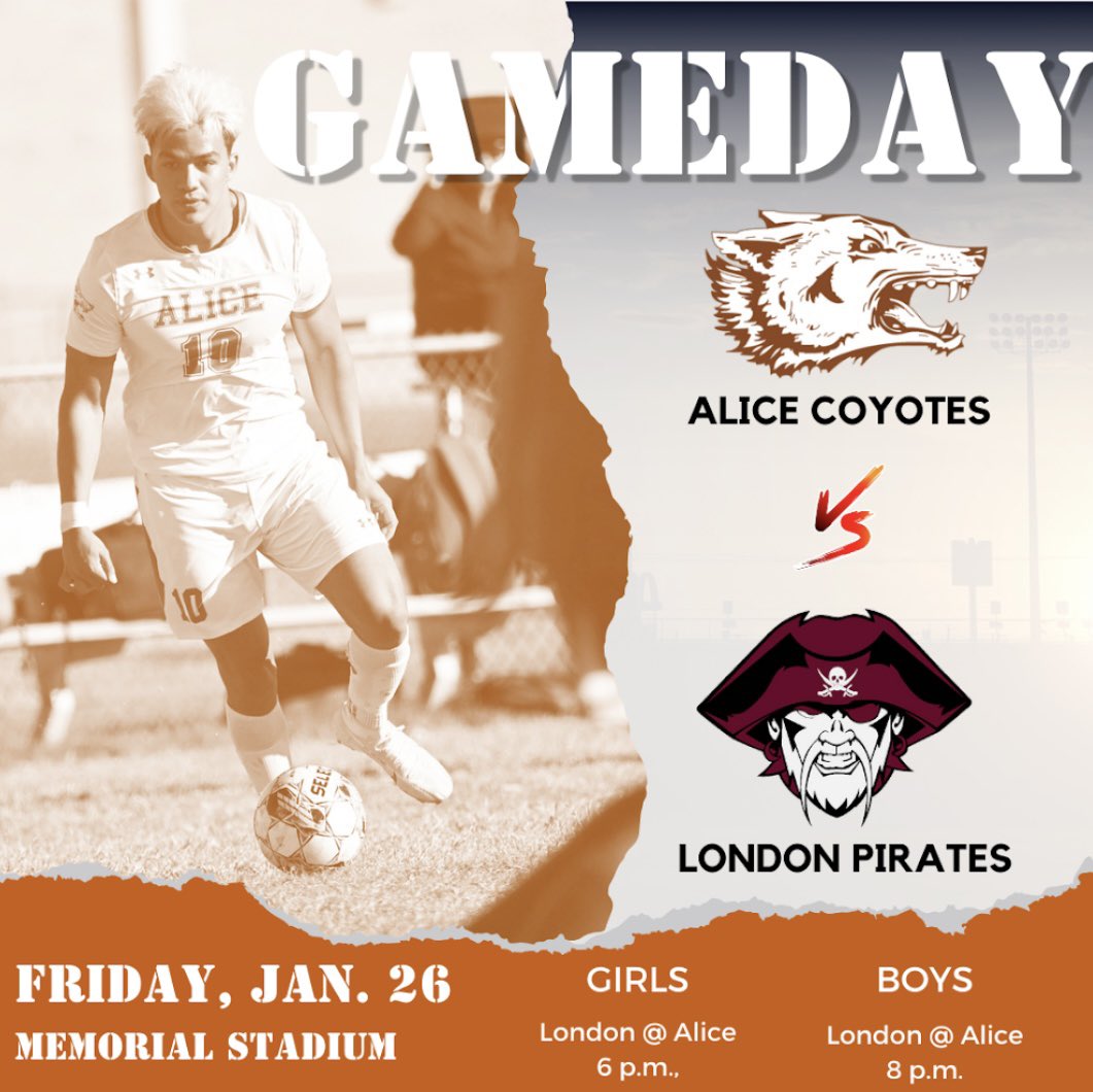 Memorial Stadium is hosting a Girls/Boys Varsity Doubleheader tonight vs London. JV will play at Alice HS.