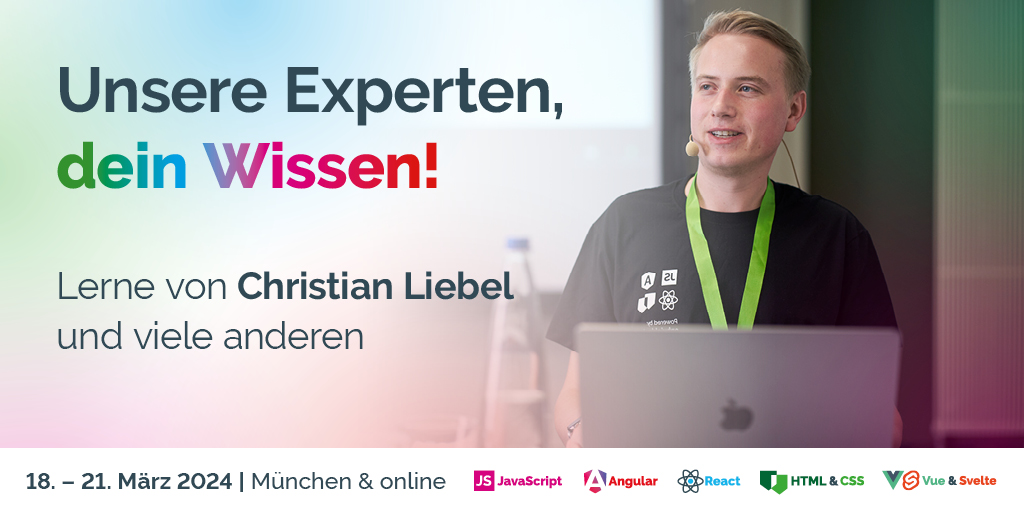 AngularDays's tweet image. Hinter den Kulissen: Unser Program Chair @christianliebel schaut mit Vorfreude auf den Start der JavaScript Days. Neben seinen Workshops gibt es noch viele weitere Experten, die ihr Wissen mit euch teilen. Check it out!
javascript-days.de/angular/?loc=m…