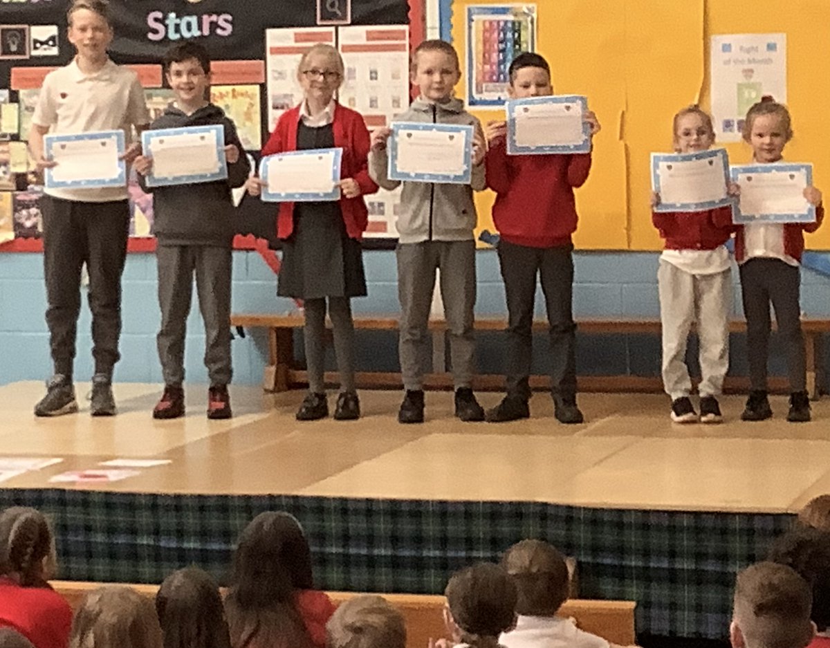 Congratulations to these pupils who received a certificate for the Right of the Month for January. @UNICEF #article7