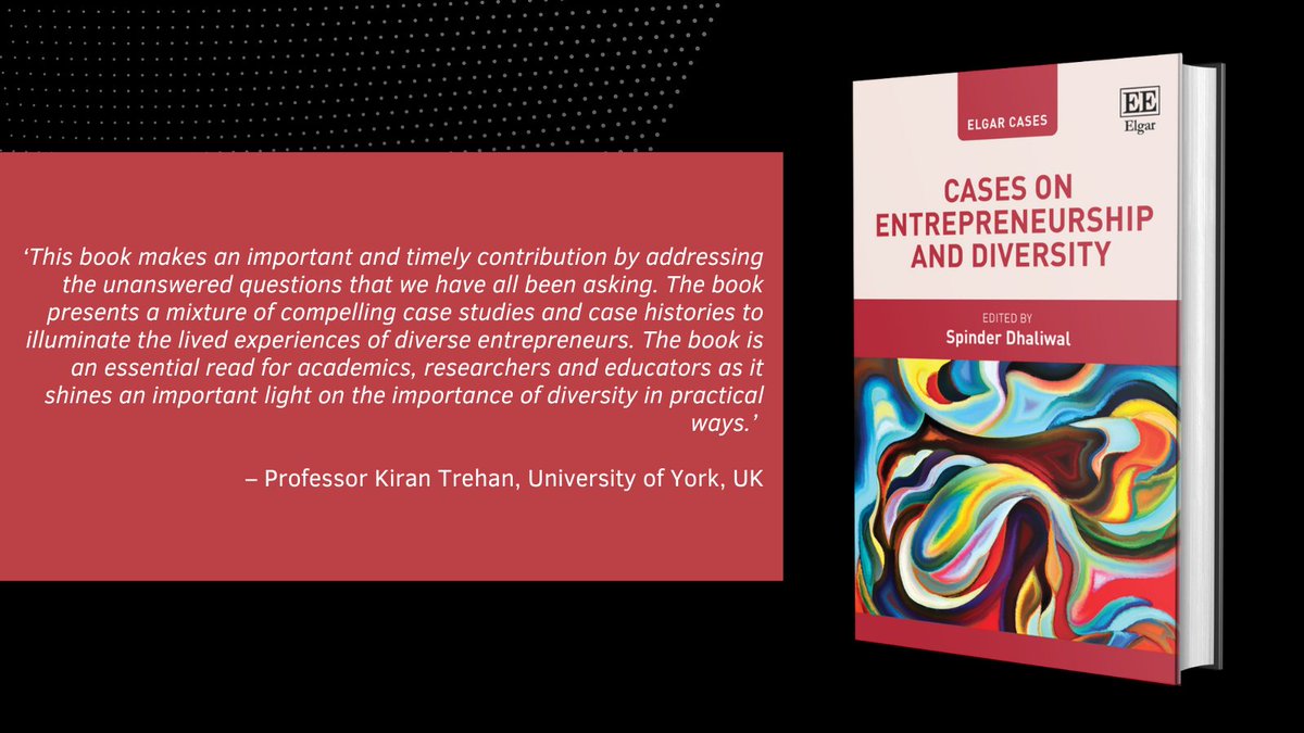 Elgar_Business's tweet photo. 🔔OUT NOW: Cases on #Entrepreneurship and #Diversity by @spinderdhaliwal of @UniWestminster 

FREE Chapter, Sisters organizing for change: a historical case of women's enterprise support, available at https://t.co/3CLJGLn9Is

#Business #BusinessEntrepreneurship https://t.co/hMp55EQ07c
