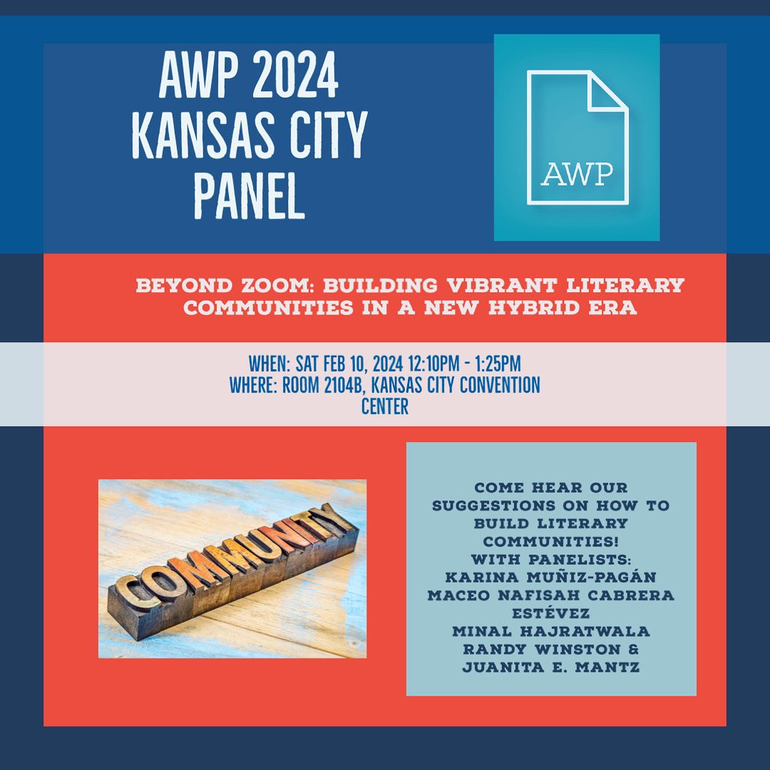 I'm on 2 panels at AWP! Kansas City baby! #awp2024