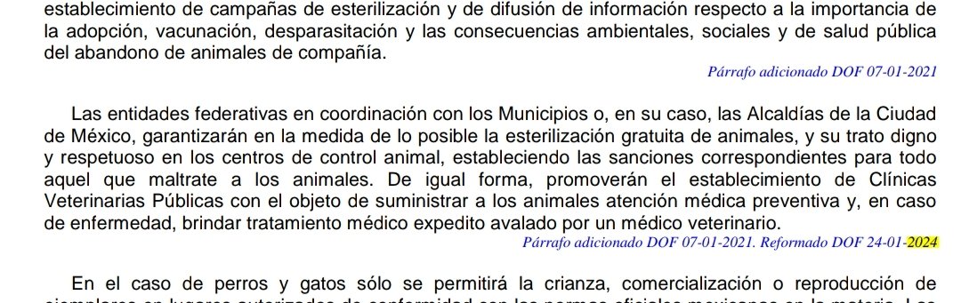 LicAnimalista's tweet photo. Desde ayer entro en vigor reforma a la Ley General de Equilibrio Ecológico, que dispone la creación de clínicas veterinarias públicas en los municipios y alcaldías, así como esterilización gratuita en base a su capacidad presupuestal. https://t.co/bRvCqXlXwq