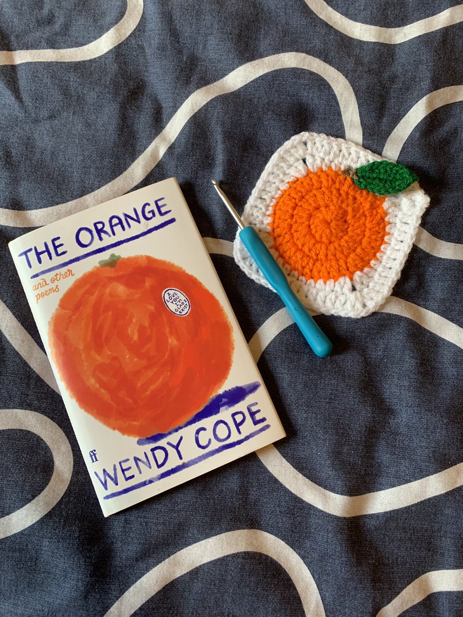 Loved my first read of the year so much I crocheted a little square to commemorate it! 🍊
