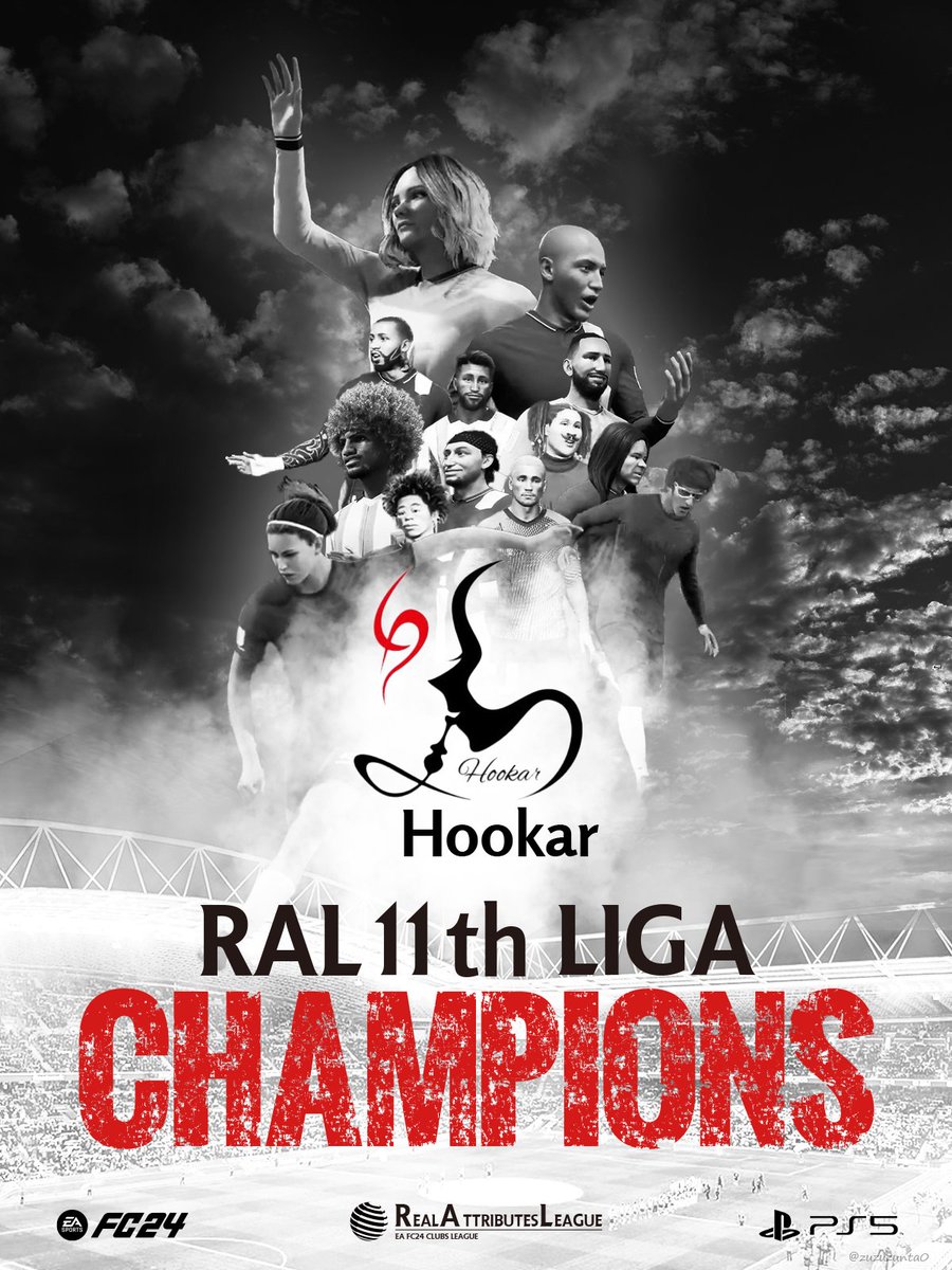 RAL_KohoKikaku's tweet photo. RAL11th
総勢12チームのLIGA1⃣を制したのは

★――――★
    Hookar
★――――★

@hookar
です‼️‼️

優勝おめでとうございます🏅
これで初のリーグ戦優勝となりました🎉

SEGUNDA
Aは @fclagoon
Bは @KyotoSandbags
がそれぞれ優勝しました🏆

#FC24 #Clubs #RAL https://t.co/ROdo0OYDgn