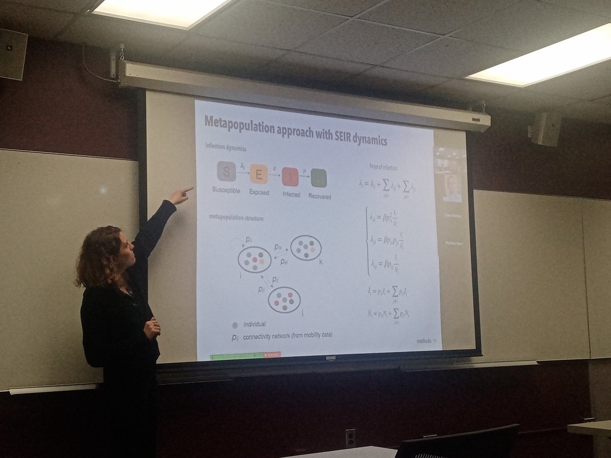 Thanks to Omar Saucedo & @nruktanonchai for inviting me to the MathBio Seminar at Virginia Tech @VTMathematics. Enjoyed discussing optimizing model performance, defining the appropriate geographical scale for aggregating mobility data, and designing metapopulation structures.