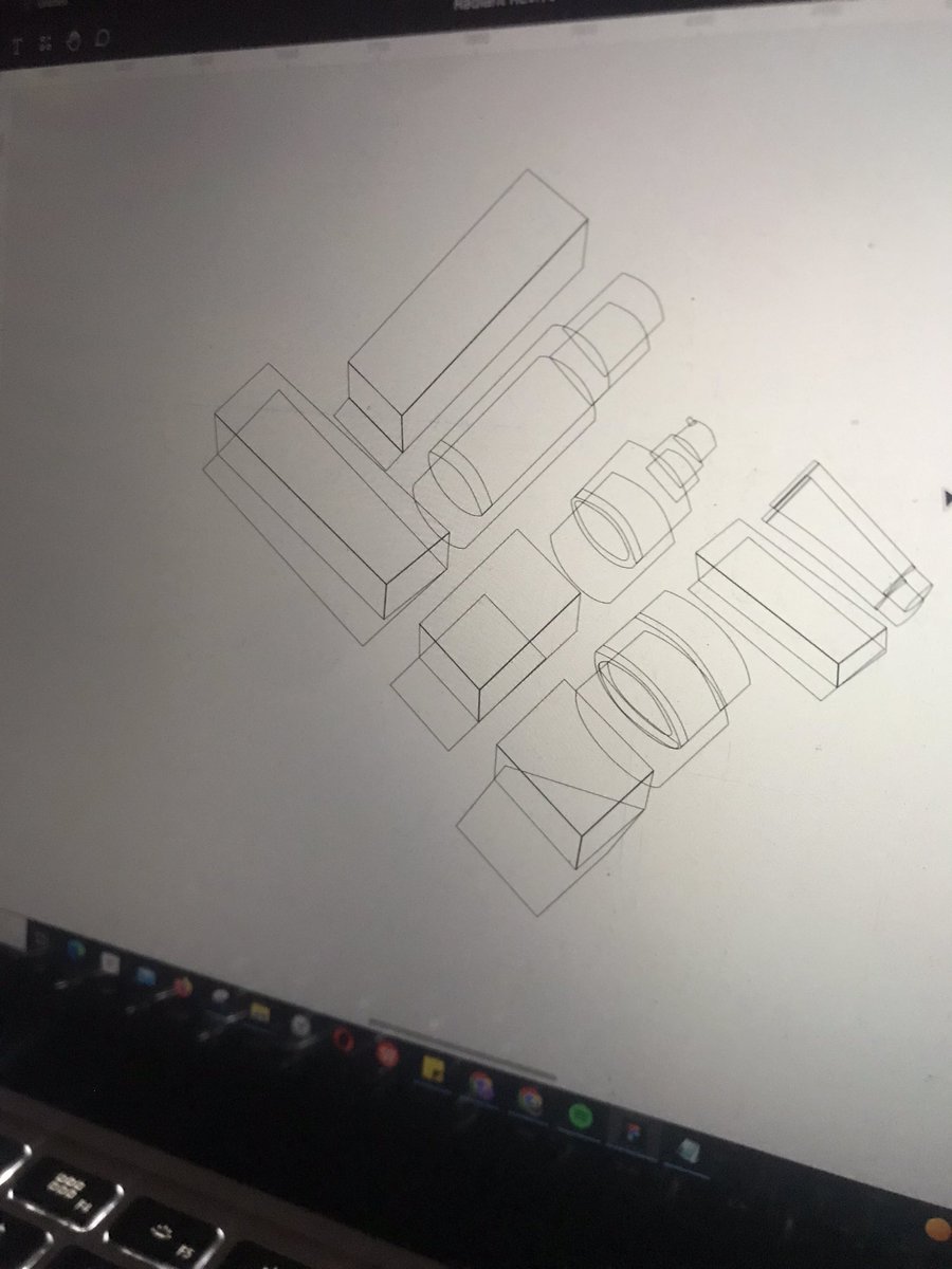 techstunna's tweet photo. WIP 

Trying to illustrate a makeup set using rectangles (still in progress)

Practicing using methods I learnt from @leyeConnect 

At some point I was tempted to use pen tool, but I had to stick to the plan 😭

Will definitely quote this with the finished job once I’m done 🥵 https://t.co/U4WMrVVelo