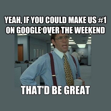 ebbekadesign's tweet photo. We can’t help with your TPS reports, but our team CAN help improve your SEO! If your company is looking to get higher results on Google, give us a call. Our expert team makes it easy and relatable, and we don’t try to talk over your head with technical jargon. Call us today! https://t.co/cjU2wmzdnr
