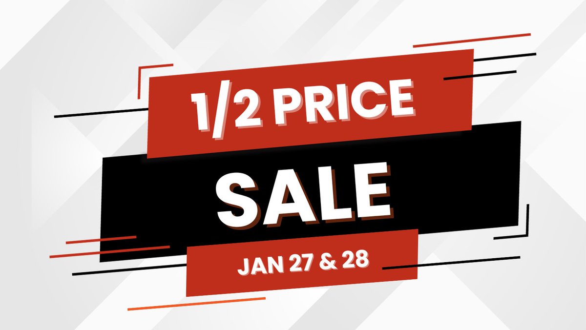 stuffetcinc's tweet photo. ✨ Get ready to score big! Our Semi-Annual 1/2 Price Sale is just around the corner! 🎉 Save 50% on nearly everything in the store this weekend (Jan 27 &amp; 28). Don't miss out on the best deals of the season! Learn More: https://t.co/FyK7gflLmp https://t.co/V0PxJX2Nym