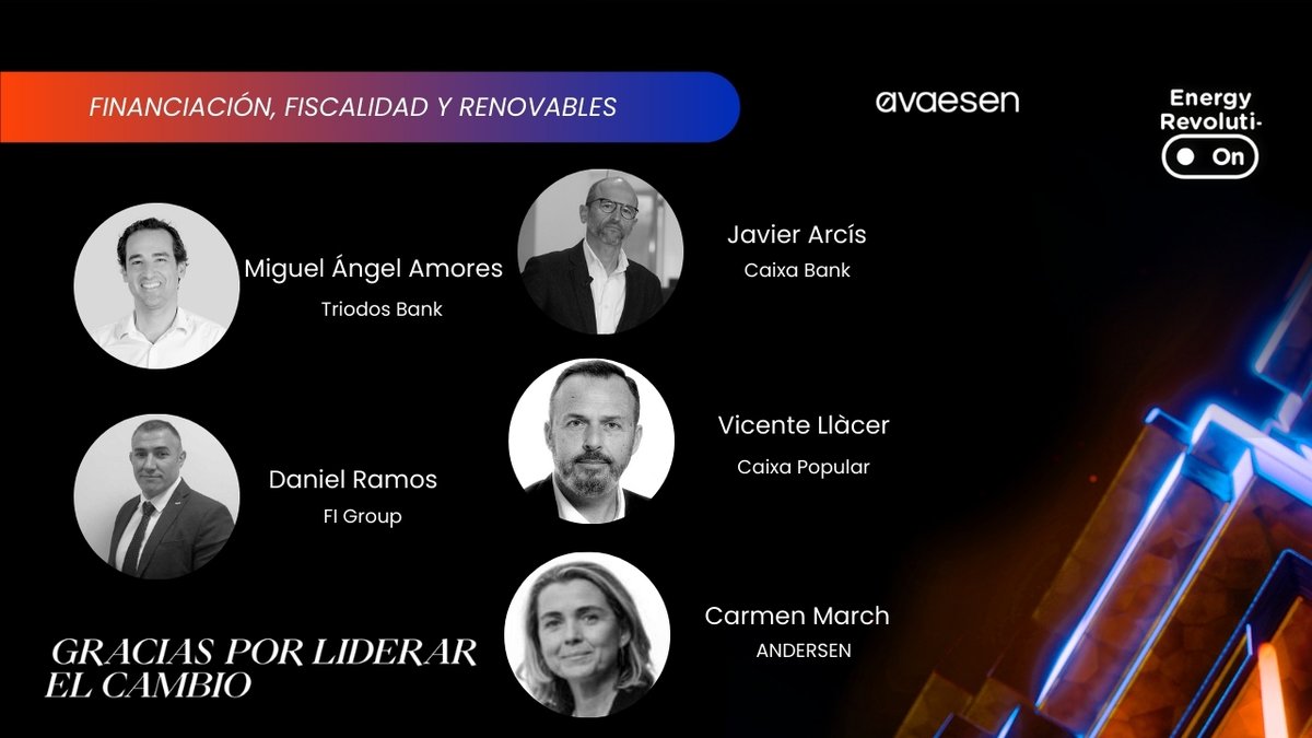 ¿Quieres aprender sobre financiación, fiscalidad y renovables? Ven a escuchar a Miguel Ángel Amores, gerente de Energías renovables de Triodos Bank, en el Congreso Energy Revolution de @AVAESEN (31 de enero). #EnergyRevolution24 Más información: energyrevolution.avaesen.es