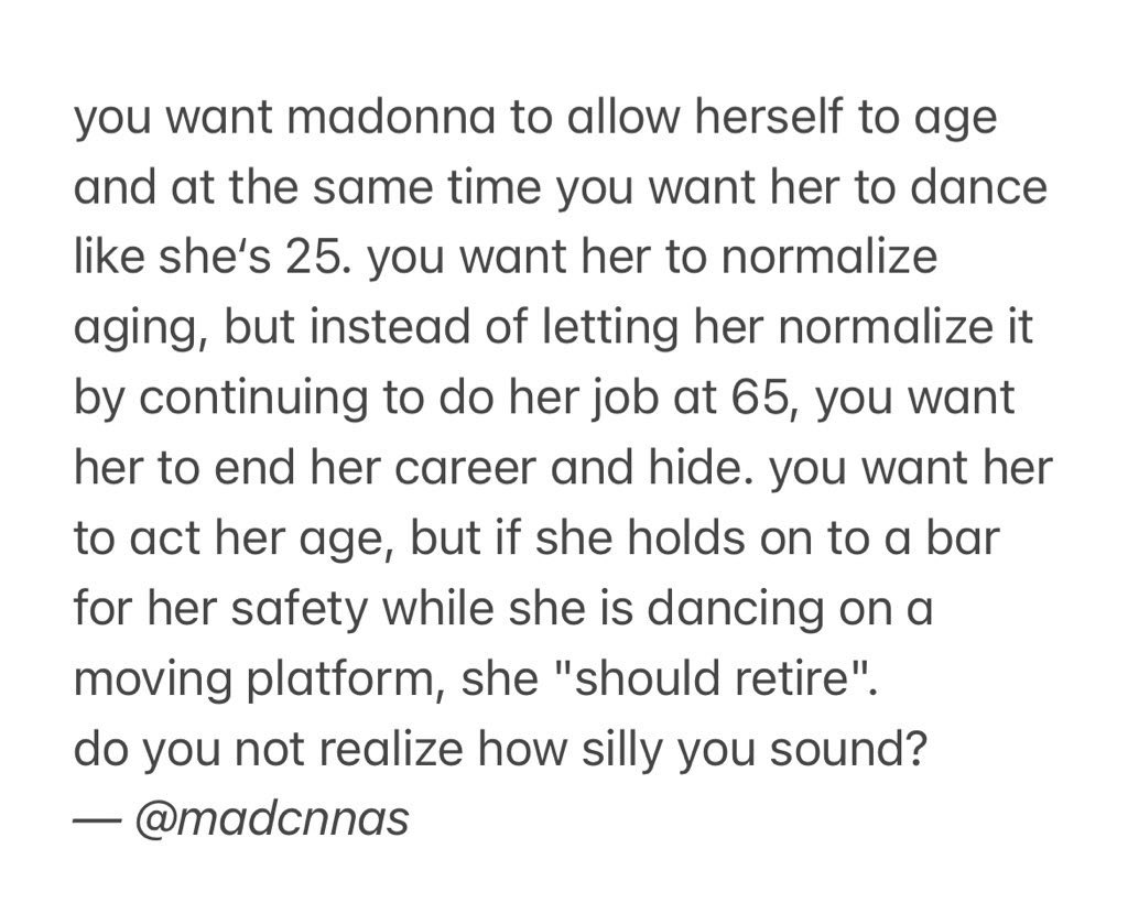 madcnnas's tweet image. let’s talk about the ageism towards madonna. #madonnacelebrationtour