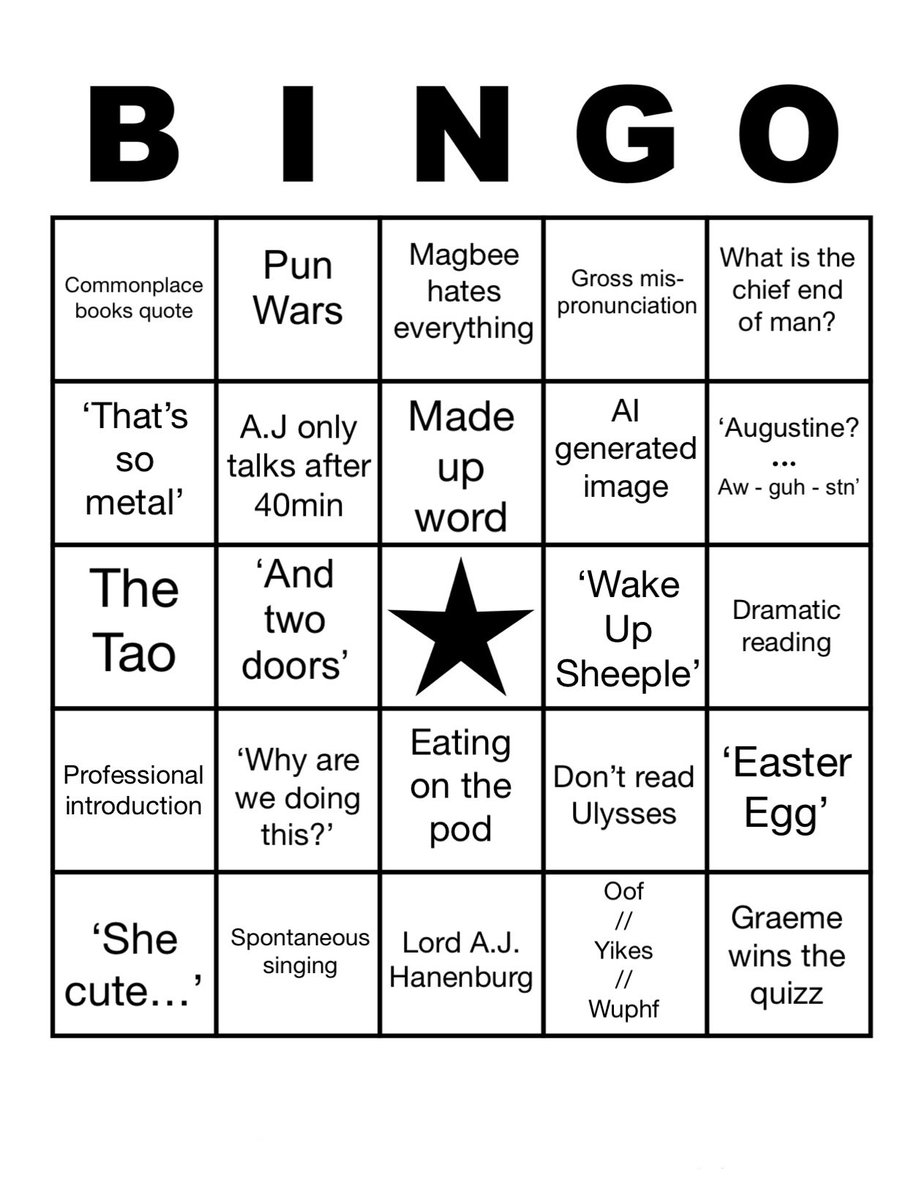 MathaboBaase's tweet image. Hear ye, hear ye! The @ClsscalStuff Bingo Card that absolutely no one asked for. Happy Friday fellow nerds.
#NerdThings
#FridayNight