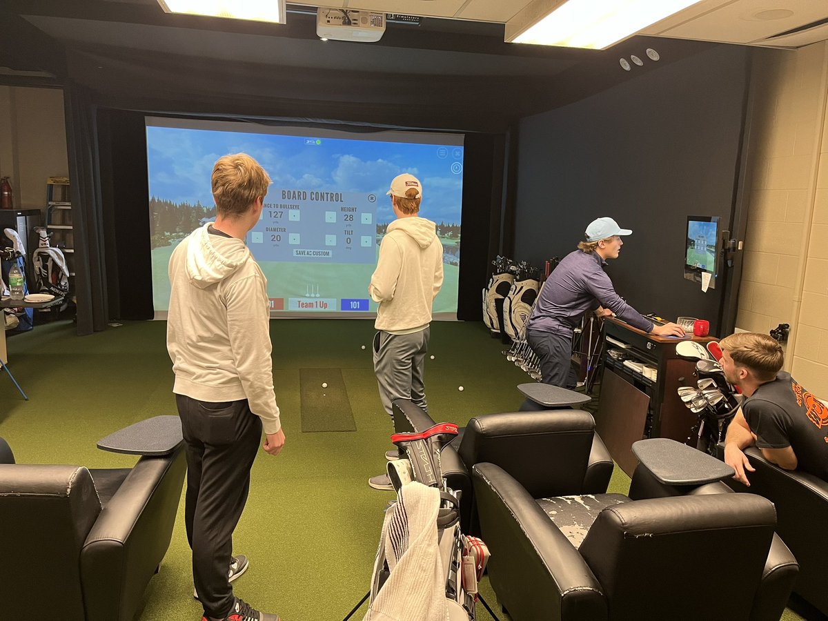 Ohio State University Professional Golf Management (@ohiostatepgm) on Twitter photo Our first Simulator Friday of 2024!  Students enjoying pizza, camaraderie, and some fun competition to end the week! #golf #PGM Our first Simulator Friday of 2024!  Students enjoying pizza, camaraderie, and some fun competition to end the week! #golf #PGM