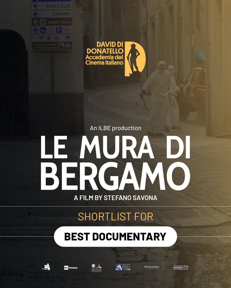We are proud to announce that Le Mura di Bergamo is on the shortlist of the 15 titles competing for the Cecilia Mangini Award at the 'David di Donatello 2024' for Best Documentary. @IervolinoAndrea @MonikaBacardi • #ILBEgroup #LeMuraDiBergamo #BestDocumentary