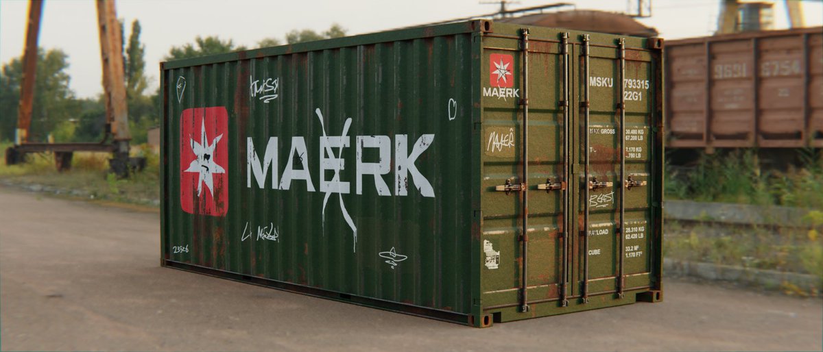 MarKxTP's tweet photo. Realistic shipping container model made for school. Modeled in Maya, textured with Mari and rendered using Blender Cycles. #3dart #realism #vfx #maya #mari #blender3d #blender #b3d https://t.co/YWr0GEGrbo