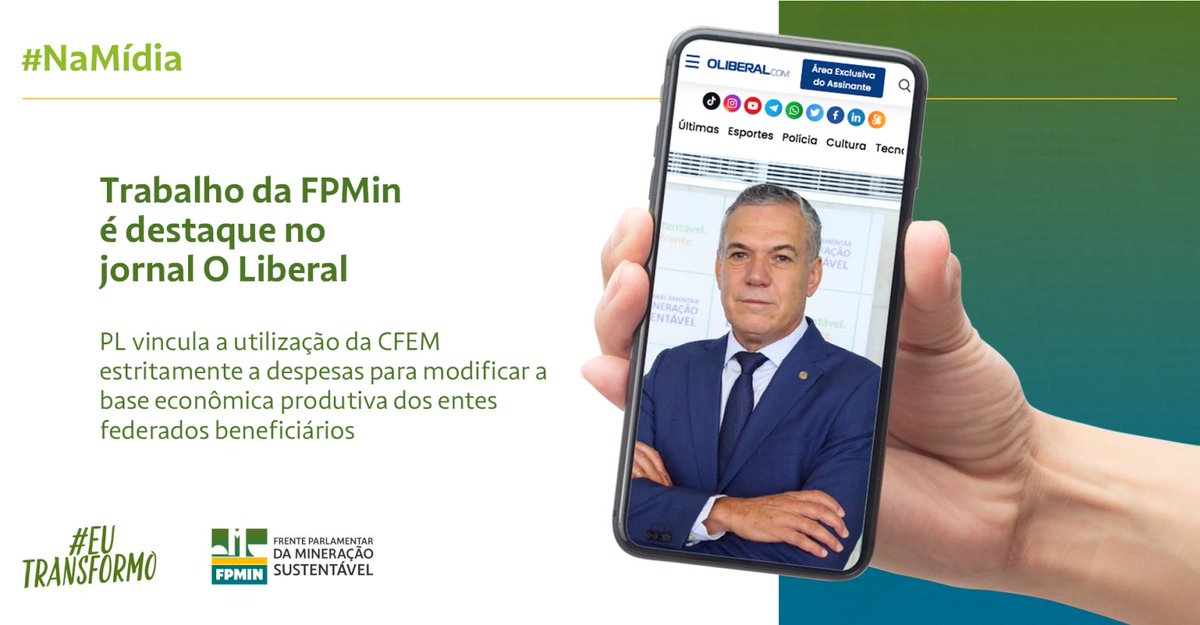 fpmineracao's tweet image. Você sabe para onde vão os royalties da mineração? A Compensação Financeira pela Exploração Mineral (#CFEM) deve ser investida para gerar desenvolvimento e qualidade de vida para a população das regiões mineradoras.