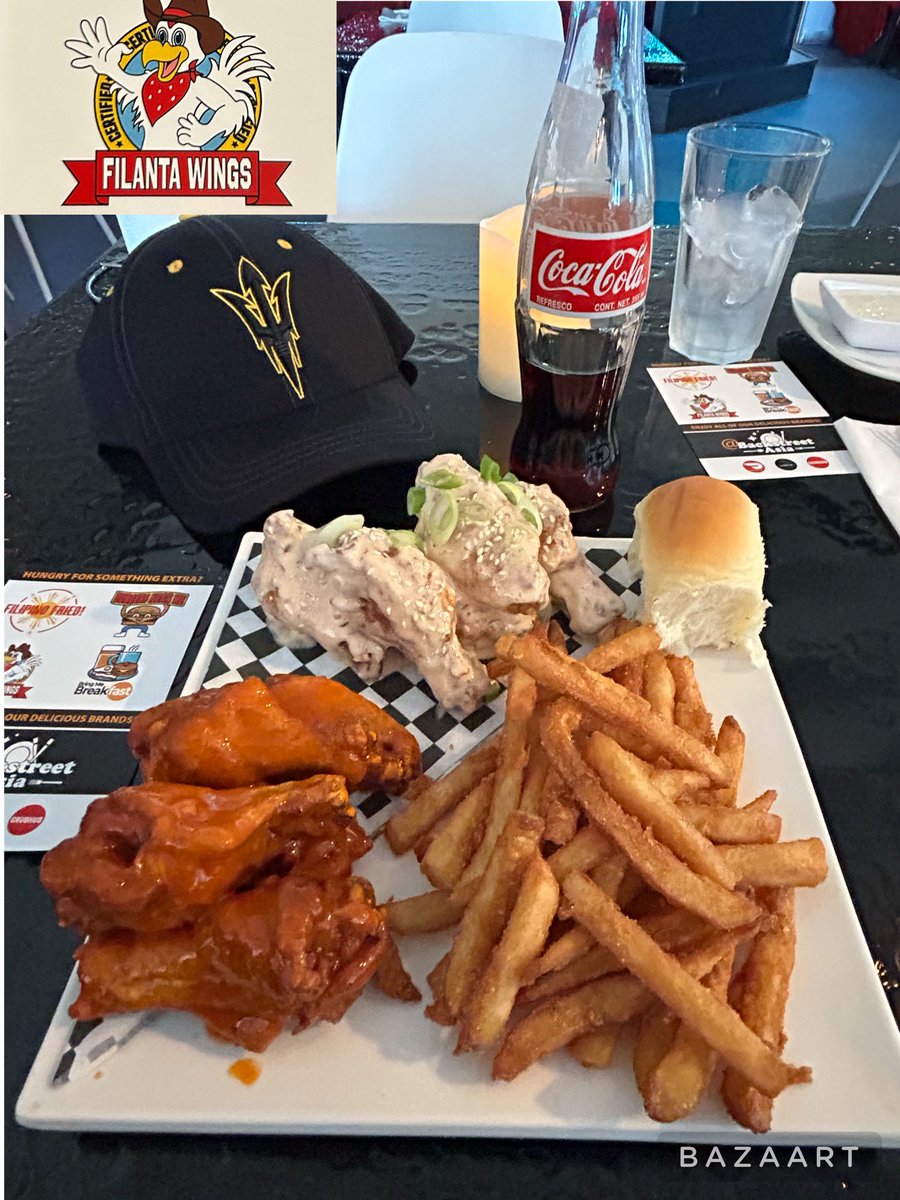 Stopped by Filanta Wings for lunch since they decided to sponsor #ASU athletes.  My new favorite stop for wings.  Filipino Spice meets Atlanta wings. Two locations Tempe & Avondale.  Go Devils!
@FiteCullen @maxissnicee71 @KysonBrown11 @fitedj 
#sundevils #asufootball