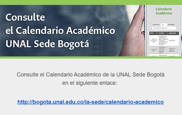 BogotaUNAL's tweet photo. ⚠️ Consulte el #CalendarioAcademico #BogotaUNAL y conozca los últimos acuerdos modificatorios en este enlace: https://t.co/57jLej2tyj
@unaloficial @DollyMontoyaUN @JoseIsmaelPena @olchaparrod https://t.co/124XNfboVj