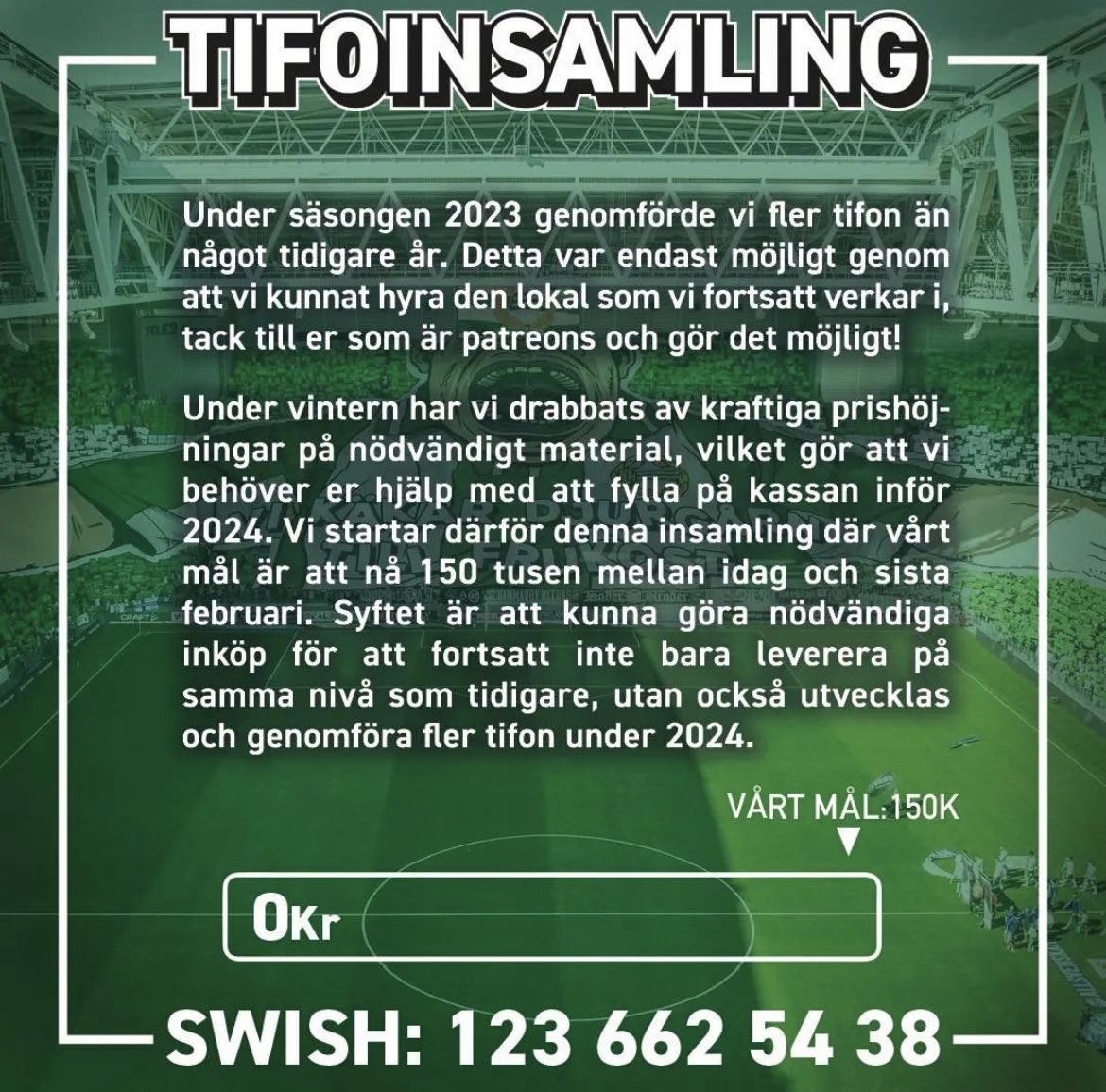 bajentompa's tweet photo. Stötta Hammarby Tifo!

Swisha 123 662 54 38 https://t.co/koW8ogS26u