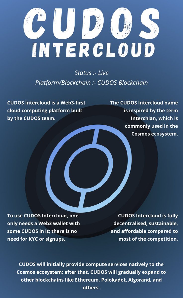 CUDOSCommunity's tweet image. Share this infographic with those who want to learn about #CUDOSIntercloud 😍🙌🏻

#CUDOS #DePin #DecentralizedComputing #Web3