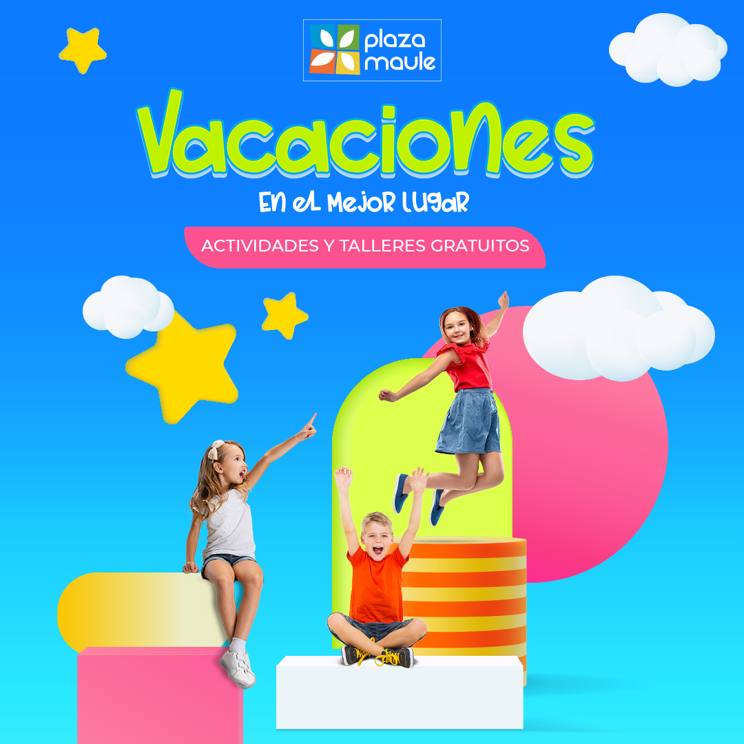 Sumérgete en un verano lleno de diversión con nuestros talleres y actividades de verano. ☀️

Mán info en 👉plazamaule.cl