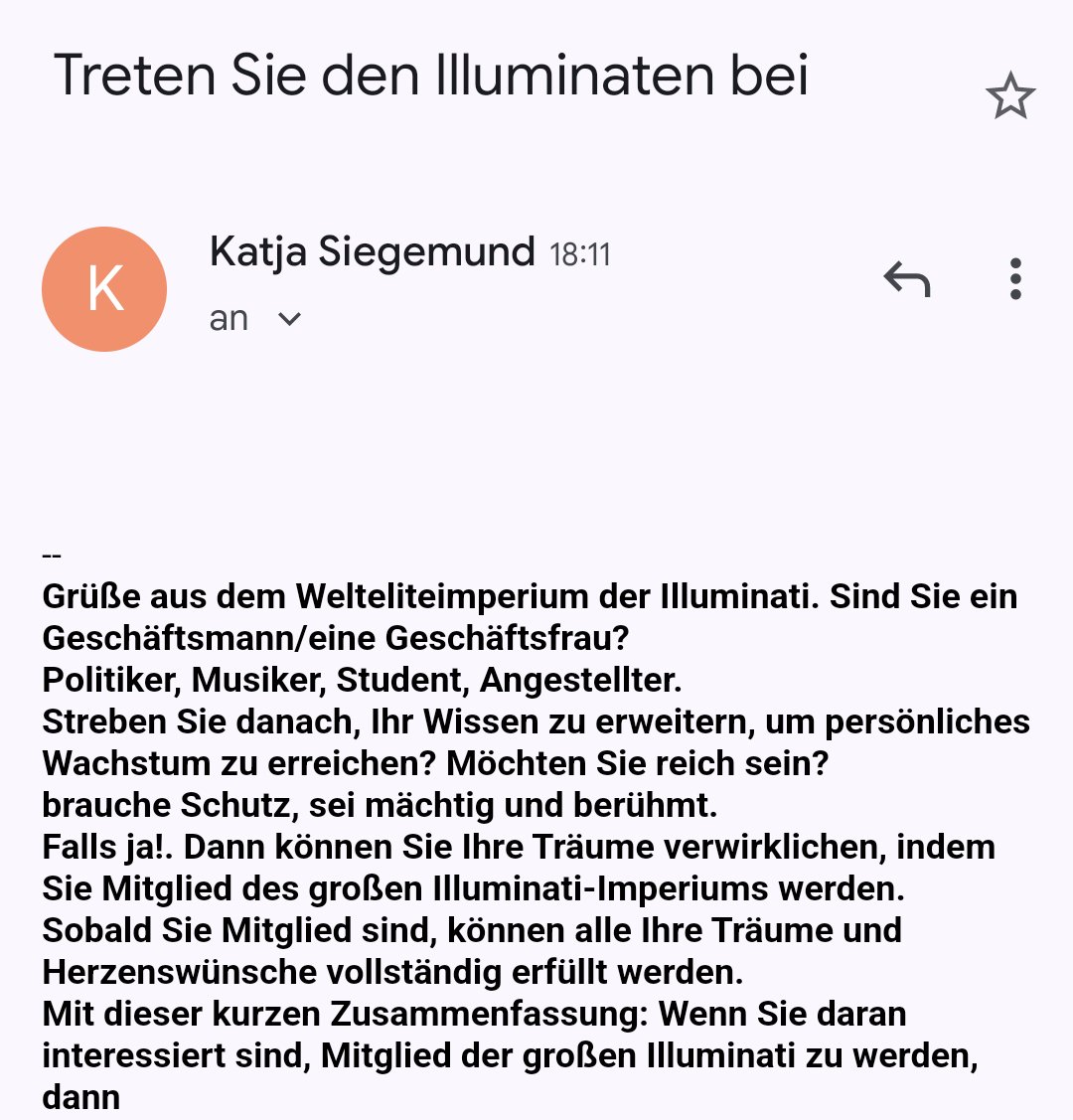 Ich lege hiermit offen, dass ich mich bewusst gegen einen Beitritt zum #Welteliteimperium der #Illuminaten entschieden habe. Ich bleibe sterblich.