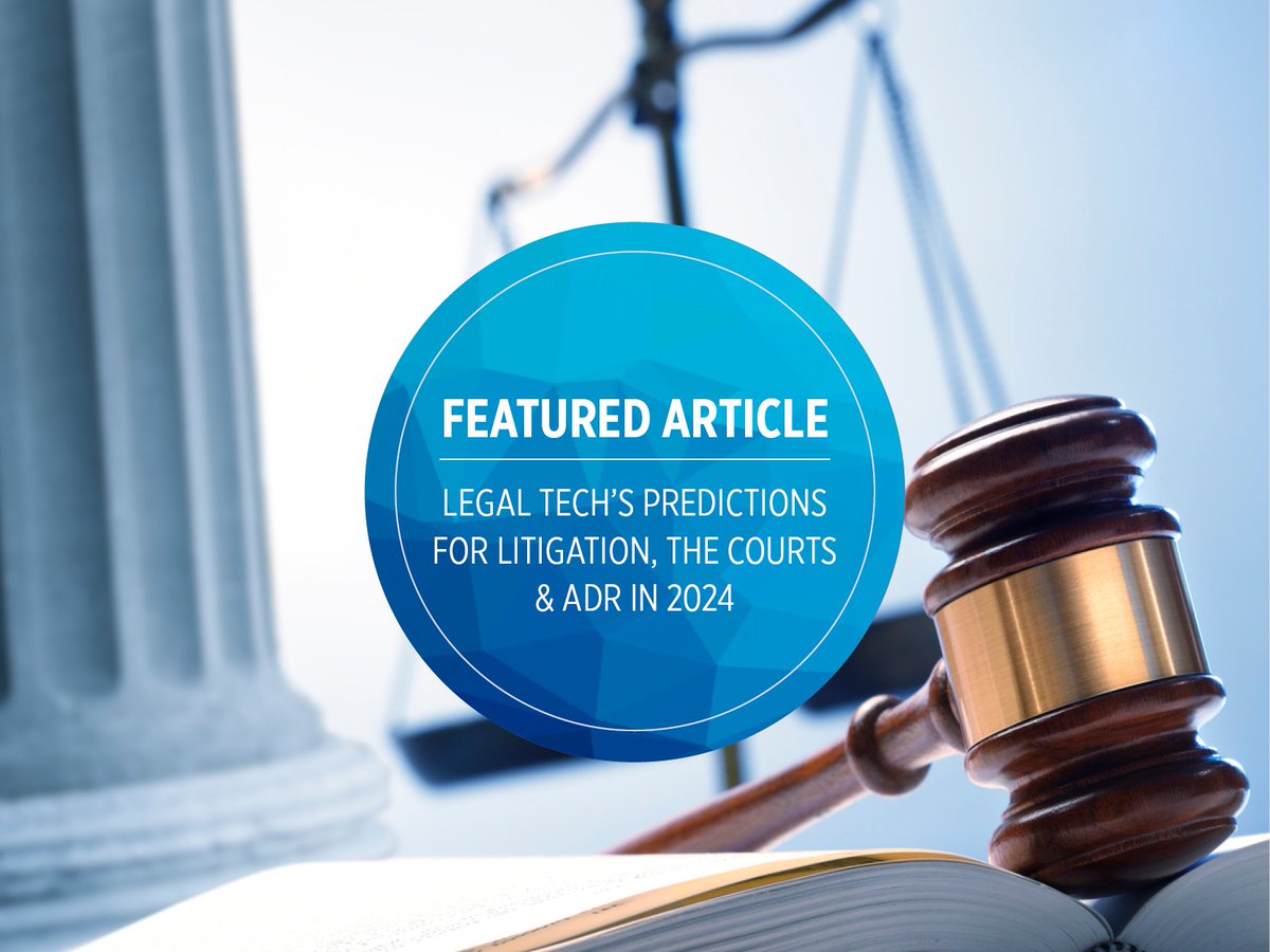 Take a look at what's in store for litigation this year in the new Law.com article, "Legal Tech's Predictions for Litigation, The Courts &amp; ADR in 2024" featuring Veritext's Tony Donofrio

Read here- bit.ly/48PjHBg

#veritext #adr #ai #attorney #litigation
