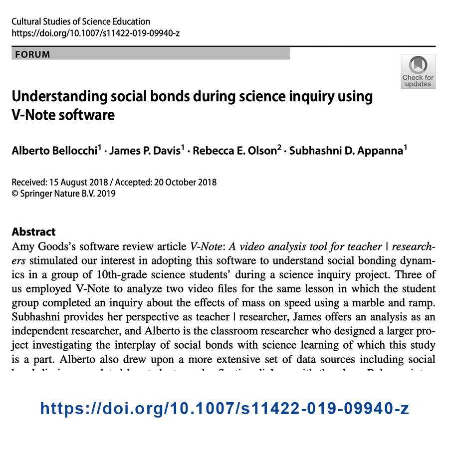 VNoteBrandon's tweet image. Just a look at some recent video analysis research using V-Note!