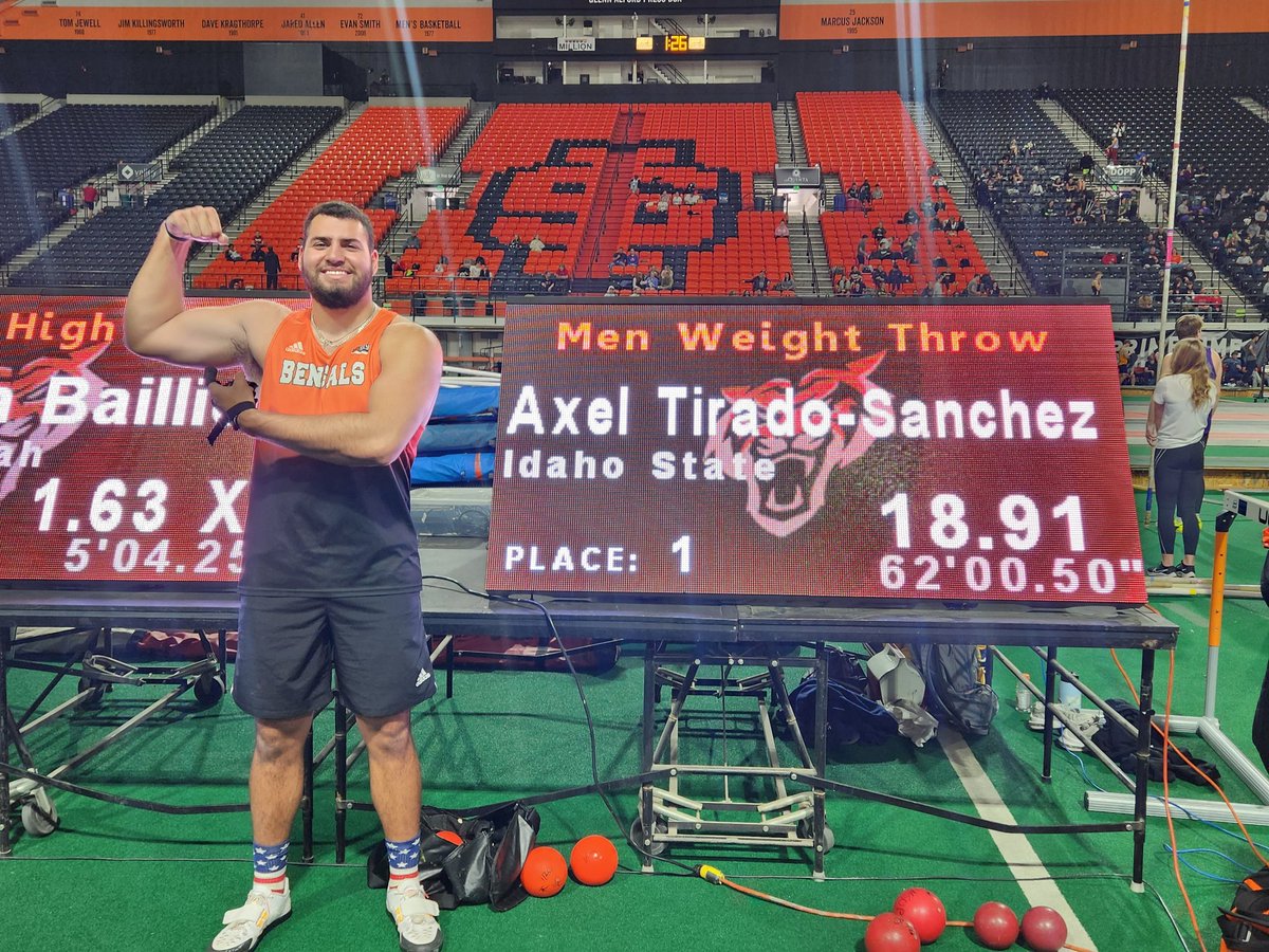 🚨School Record Alert🚨

On his first throw of the day, Axel Tirado-Sanchez SMASHES the ISU school record in the weight throw!!!

Let's Go Bengals!!