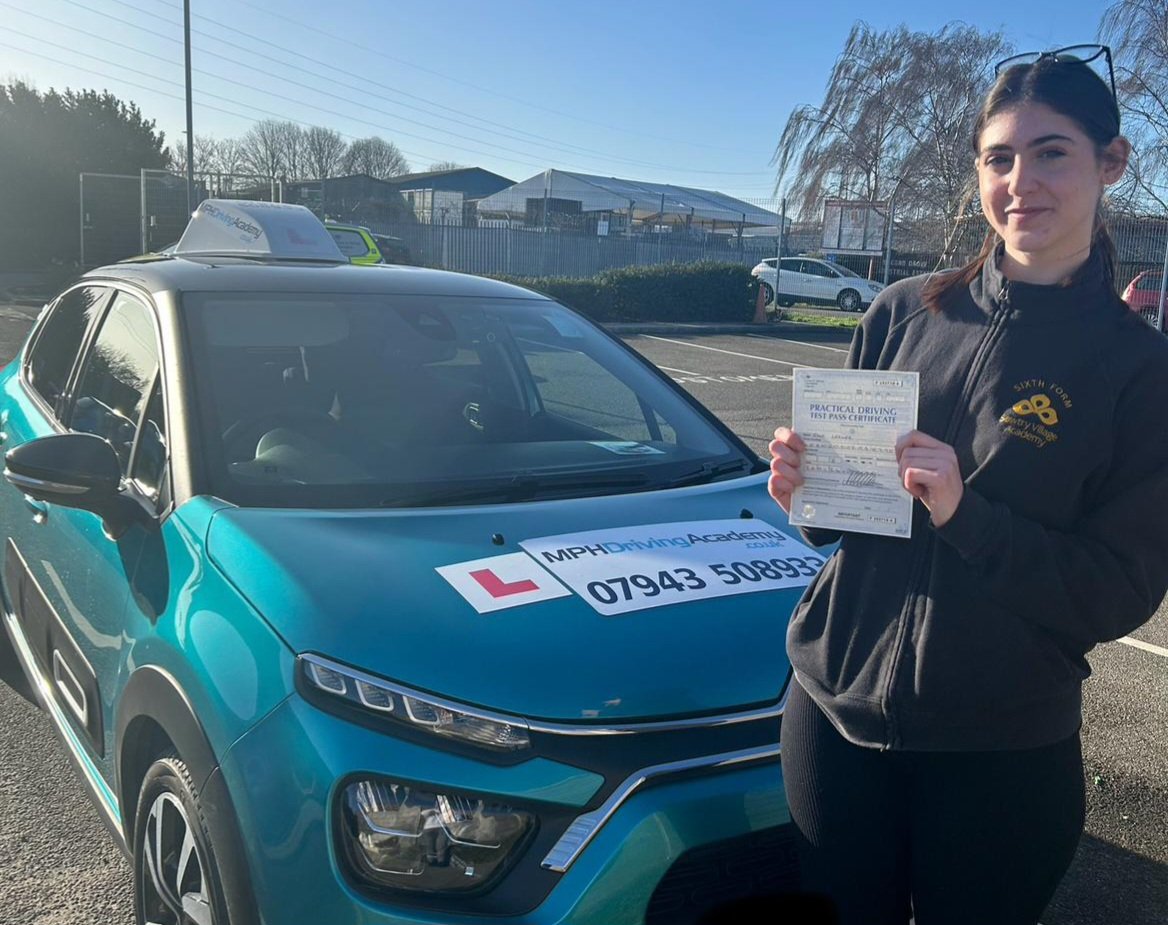 Congratulations Ella. Another excellent 1st time practical driving test pass today 👏 
#drivinglessonspeterborough 
#mphdrivingacademy 
mphdrivingacademy.co.uk