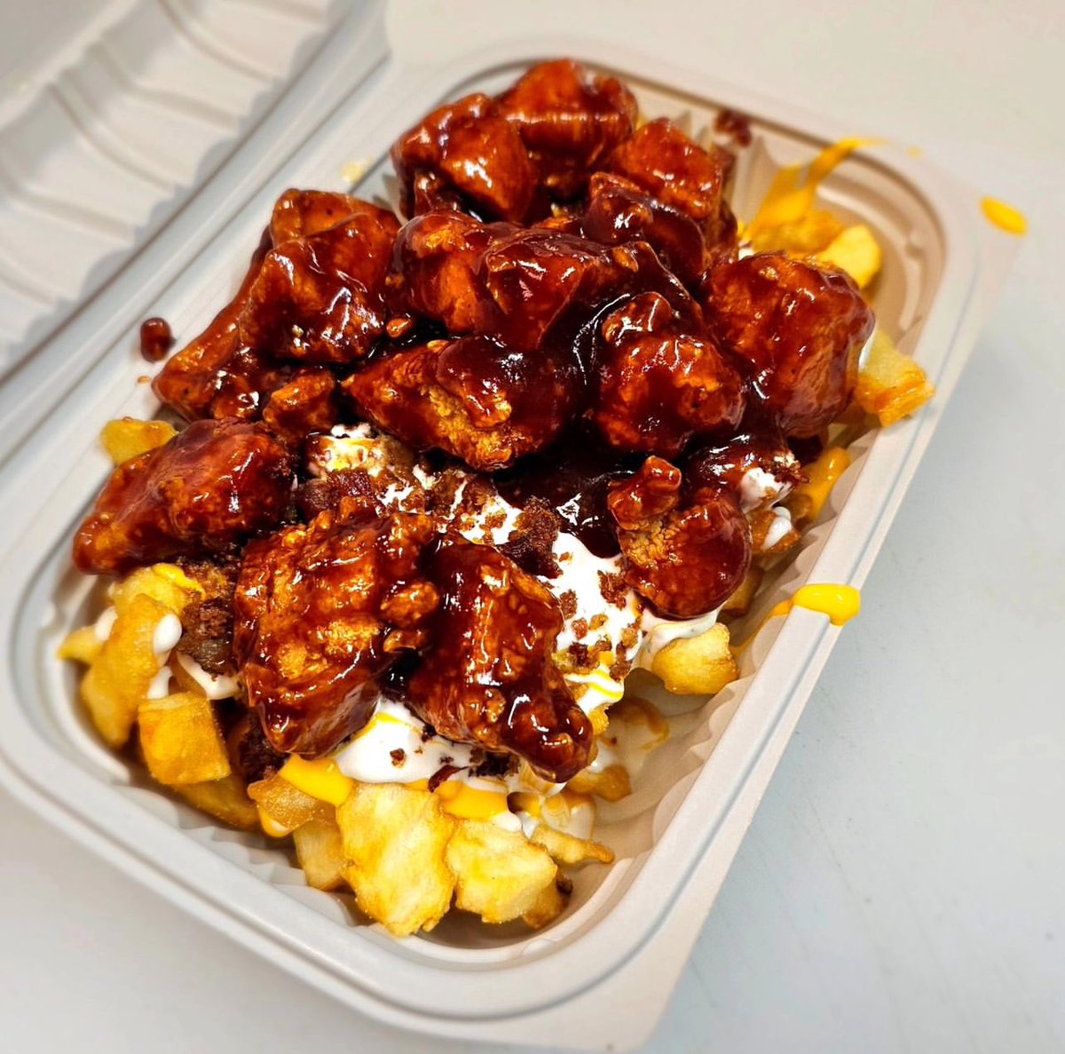 CrazyChickenLLC's tweet image. Fully loaded chicken bites #winginit #jerseycity #orderup #follow #letsgetit