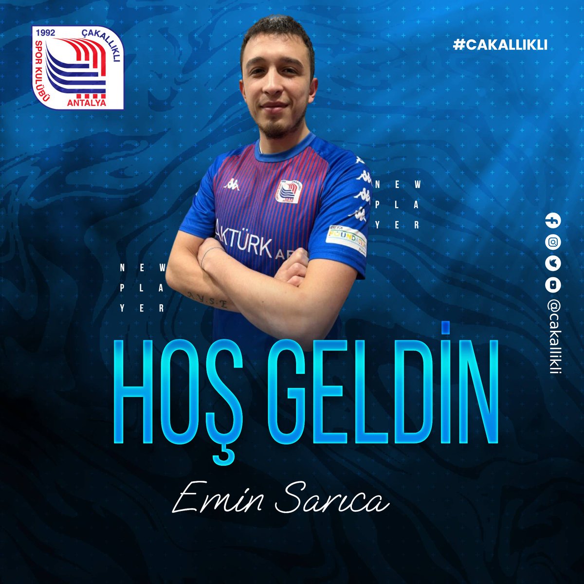cakallikli's tweet photo. HOŞ GELDİN EMİN SARICA
Kulübümüz defans oyuncusu Emin Sarıca ile anlaşmaya varmıştır.
Oyuncumuza Çakallıklı ailesine hoş geldin diyor; başarılar diliyoruz https://t.co/wLxnuVUDFu