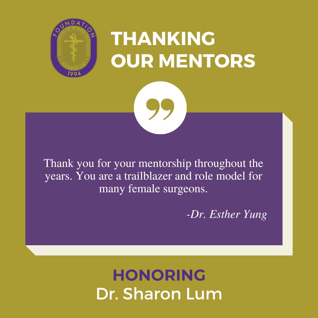 WomenSurgeons's tweet photo. In honor of #NationalMentoringMonth, the Association of Women Surgeons Foundation is pleased to celebrate outstanding mentors who were honored by members of our community this month!
#AWS #AWSF #womensurgeons #mentorship #FoundationFriday https://t.co/jNgAPDzT9B