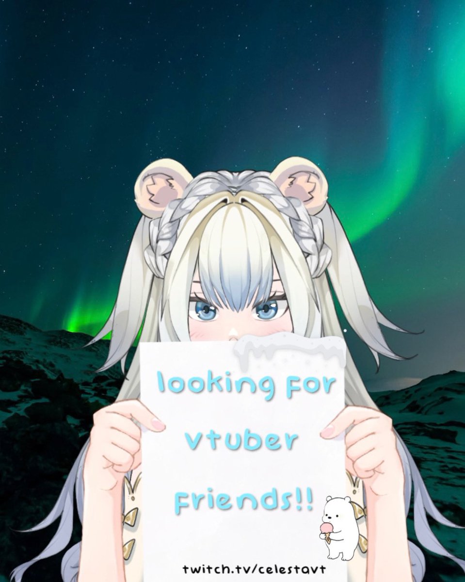 i really want to find more #vtuber friends to collaborate with and raid in the future! please drop your pngs, links, and stuff about you below ♡

❄️ #VTUBERSUPPORTCHAIN 🐻‍❄️