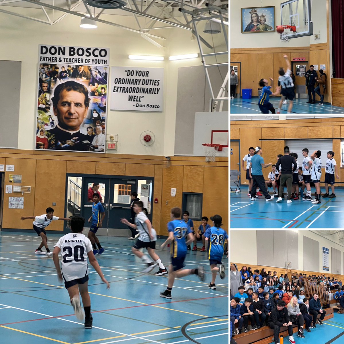 Today we are holding our Don Bosco Basketball Tournament!Lots of excitement in our Youth Centre. Six schools from around @cisva are competing. #DonBosco #olgcbestinbc #basketball