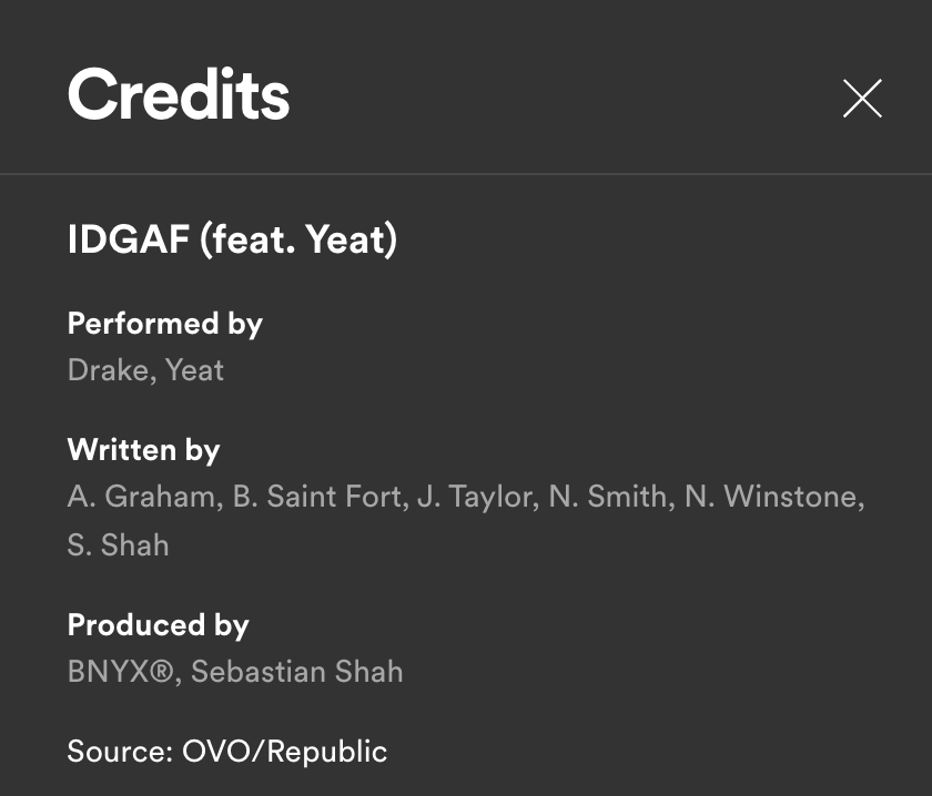 typeshit's tweet image. Drake is the #1 artist in the world

BNYX produced his current top 2 songs on Spotify, as well as being one of the top charting producers of 2023...

$kpop is hosting a Grammy's event with BNYX....

?????