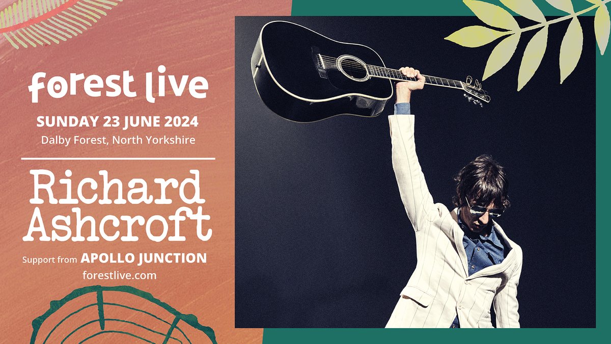 Richard will headlining Forest Live, Dalby Forest on Sunday 23 June. Don’t miss out, tickets on sale Friday 2nd February from ticketmaster.co.uk/event/3500602A… & forestlive.com