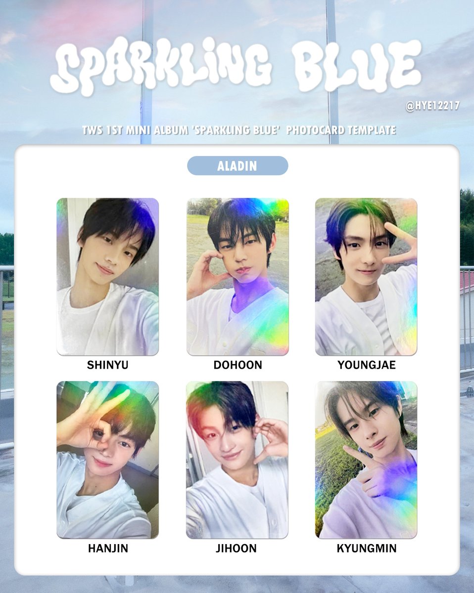 TWS 1ST MINI ALBUM 'SPARKLING BLUE' PHOTOCARD TEMPLATE YES24