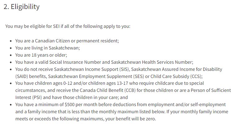 <a href="/PremierScottMoe/">Scott Moe</a> Who is this for? This eligibility criteria automatically disqualifies the most vulnerable people and families.
