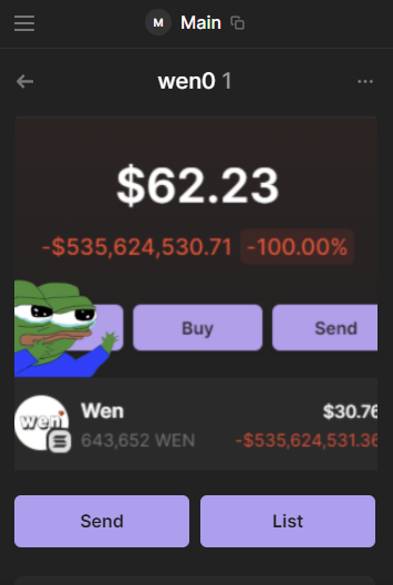 apthan0x's tweet photo. @chartfu I don't like the Wen NFT tbh... https://t.co/oLNcbIAR5p