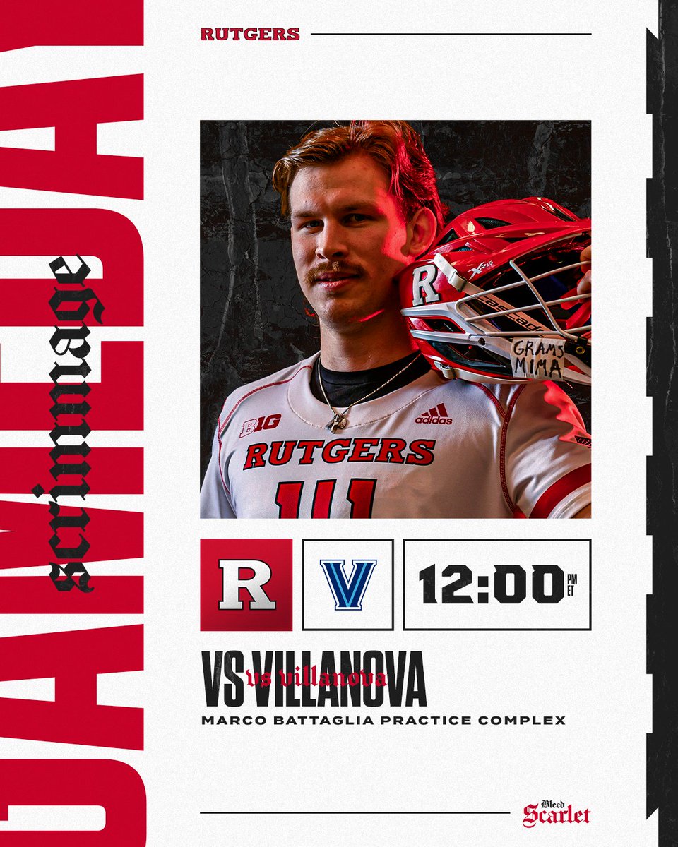 RUmlax's tweet photo. One last scrimmage before the real thing! 

#RUMLax will host Villanova outdoors today at noon at the Marco Battaglia Practice Complex⚔️🛡️ https://t.co/zo1h0ri4HO