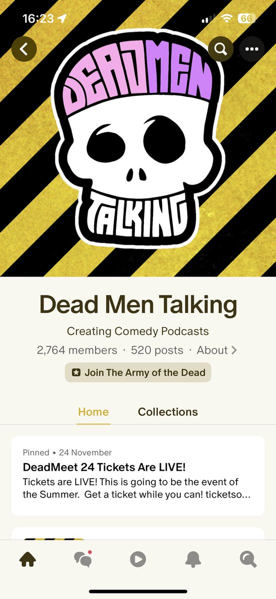 @DeadMenTom @DeadMenTalkPod @FreddyQuinne @robmulholland nearly at 3000 patreons! Seeing as Tom is going to be chugging a yard of horse goo how about Freddy & Rob enter into a civil partnership at Deadmeet if it reaches 3000 sure they can get a divorce once the patreon hits 4000