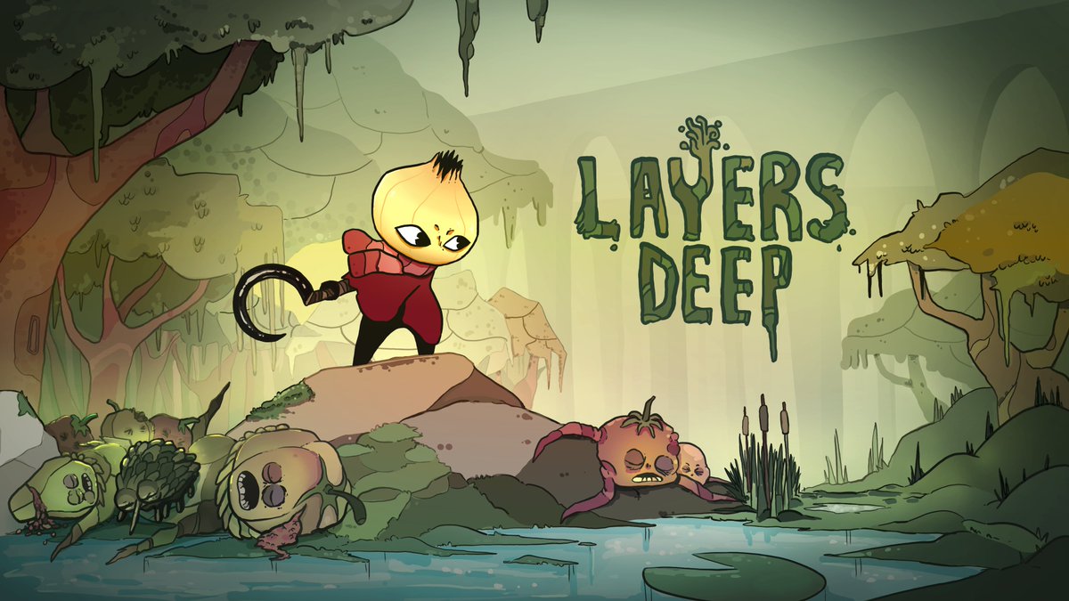MrChambros's tweet image. I was gonna wait until we got our Steam page up to post the official art but tax stuff is taking way too long, so here it is, here&apos;s our game. #LayersDeep #indiegame #metroidvania