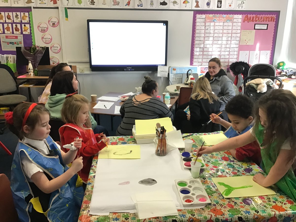 MsDocherty_CCPS's tweet photo. Final celebration for #familiesconnect. What a lovely, kind bunch. It’s been a pleasure. Finished with painting, a treasure hunt, certificates and lots of goodies. Special thanks for the lovely gift too! https://t.co/tp7zxyoDr7