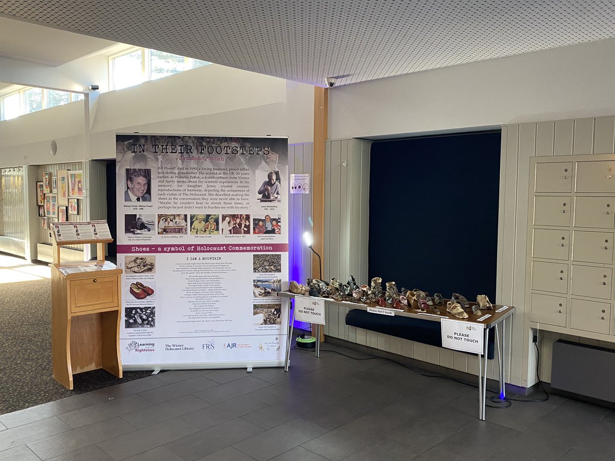 Looking forward to talking at <a href="/NNLS_Masorti/">NNLS</a> this Shabbat about the challenges of Holocaust Education in today’s world and our new exhibition #intheirfootsteps based on Jenny Stolzenberg’s remarkable ceramic shoes 👇