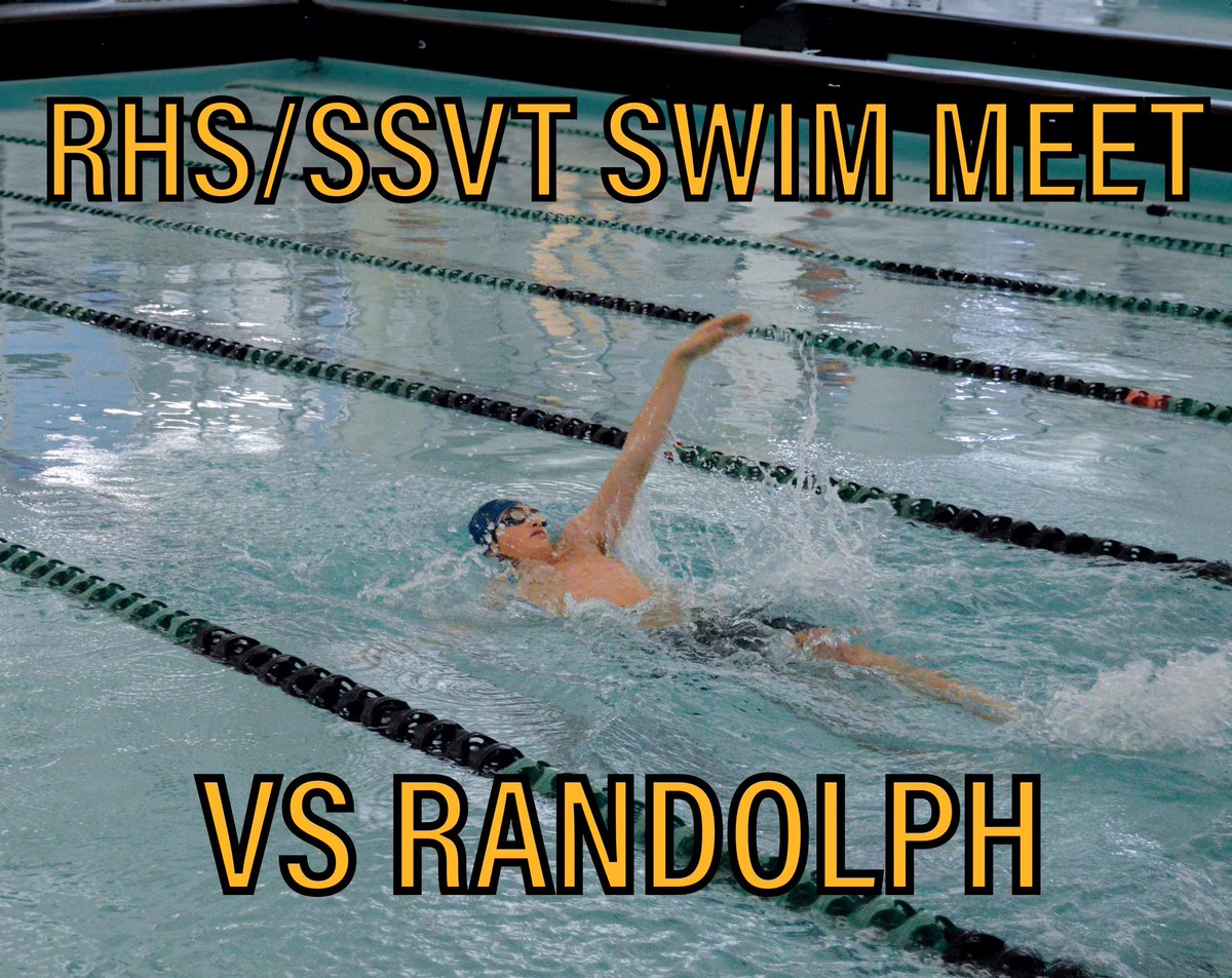 SwimRHS_SSVT's tweet photo. Swim team faces Randolph for their last meet of the season. Come support the seniors for their senior meet 🏊‍♂️🏊🏊‍♀️ 🖤 @Rocklanddogs @SSVT_Vikings https://t.co/1QY9wq62b0