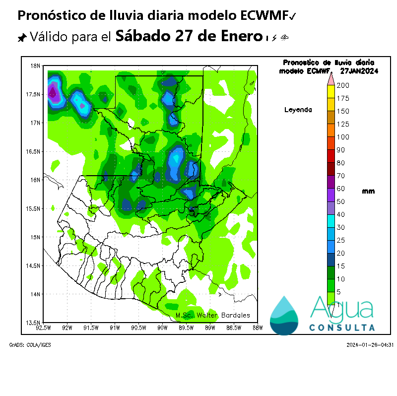 AlertaGt502's tweet photo. Pronóstico del tiempo🇬🇹
Sábado 27 de Enero
Acercamiento de #FrenteFrío31 y su Vaguada PreFrontal propiciarán al Norte y Caribe, masa de aire asociada al frente, ocasionará viento fuerte, alto oleaje en el Caribe y Costa Sur, descenso de temperaturas en occidente

#ClimaGt #FF31 https://t.co/yTJO71O0en