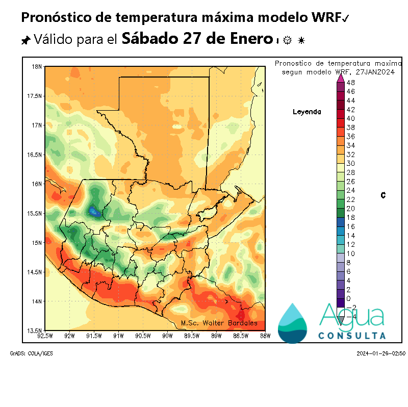 AlertaGt502's tweet photo. Pronóstico del tiempo🇬🇹
Sábado 27 de Enero
Acercamiento de #FrenteFrío31 y su Vaguada PreFrontal propiciarán al Norte y Caribe, masa de aire asociada al frente, ocasionará viento fuerte, alto oleaje en el Caribe y Costa Sur, descenso de temperaturas en occidente

#ClimaGt #FF31 https://t.co/yTJO71O0en