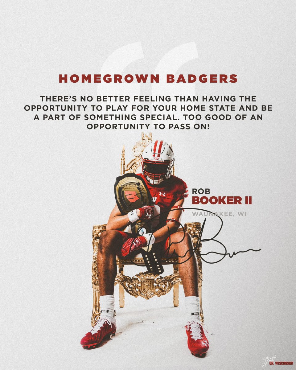 #HomegrownBadger #WisconsinBlitz
@BadgerFootball