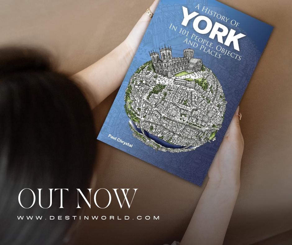 A History of York in 101 People, Objects & Places York historian Paul Chrystal takes you on a unique journey of discovery through some of the less well-known, more surprising stories connected with York destinworld.com/product/histor… #york #yorkhistory #yorkshire #yorkbooks