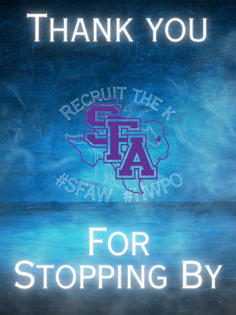 Thank you <a href="/CoachJMay/">Jared May</a> and <a href="/SFA_Football/">Lumberjack Football</a>  for stopping by and checking out some of our Mustangs!

#HWPO #SFAW #KingwoodALLIN